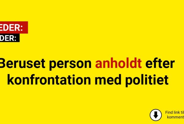 Beruset person anholdt efter konfrontation med politiet