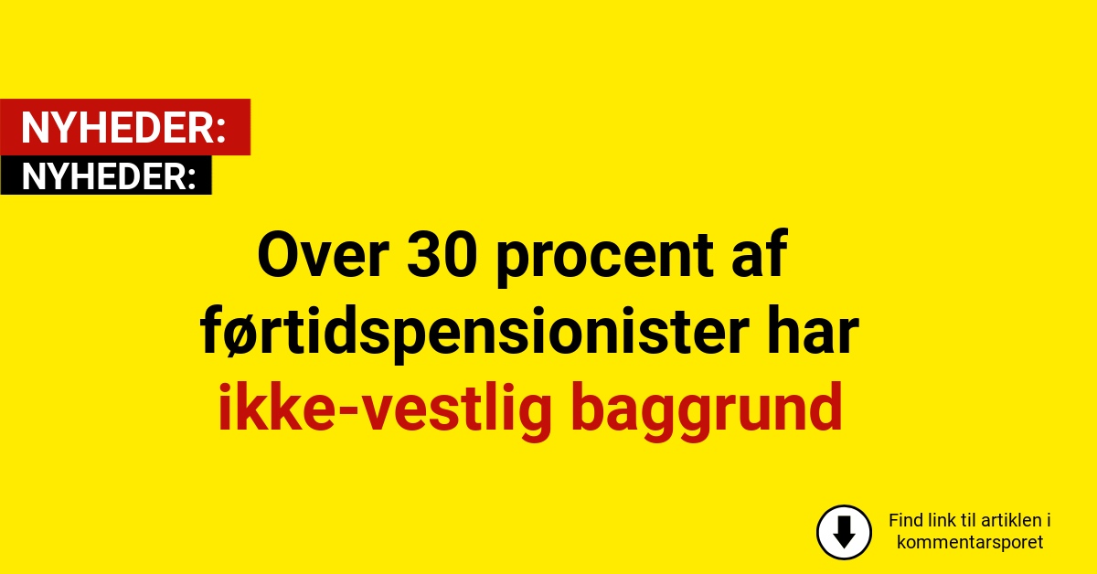 Over 30 procent af førtidspensionister har ikke-vestlig baggrund
