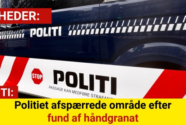 Politiet afspærrede område efter fund af håndgranat