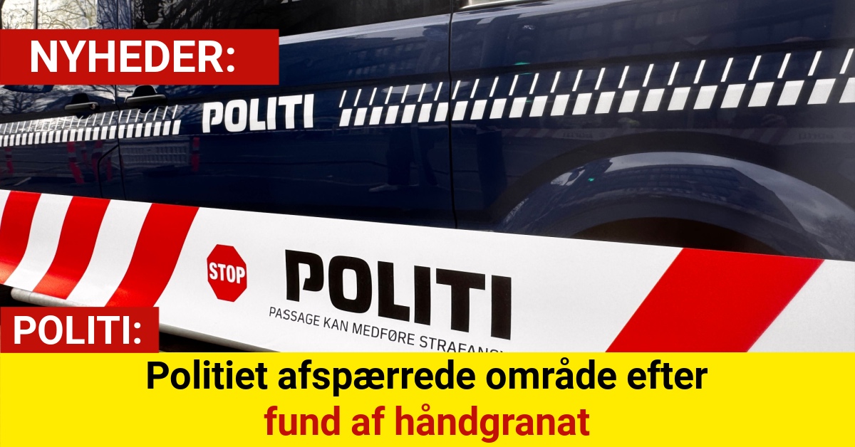 Politiet afspærrede område efter fund af håndgranat