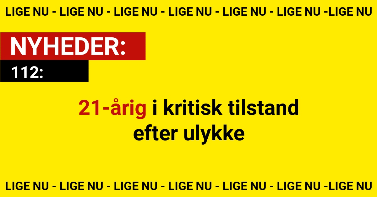 Mand kritisk efter bilulykke