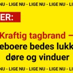 Kraftig tagbrand – beboere bedes lukke døre og vinduer