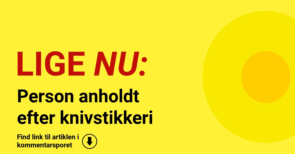 Person anholdt efter knivstikkeri