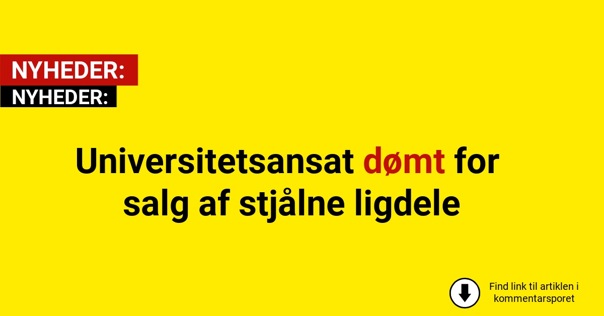 Universitetsansat dømt for salg af stjålne ligdele