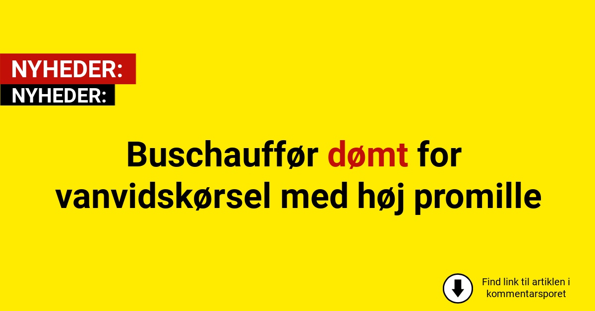 Buschauffør dømt for vanvidskørsel med høj promille