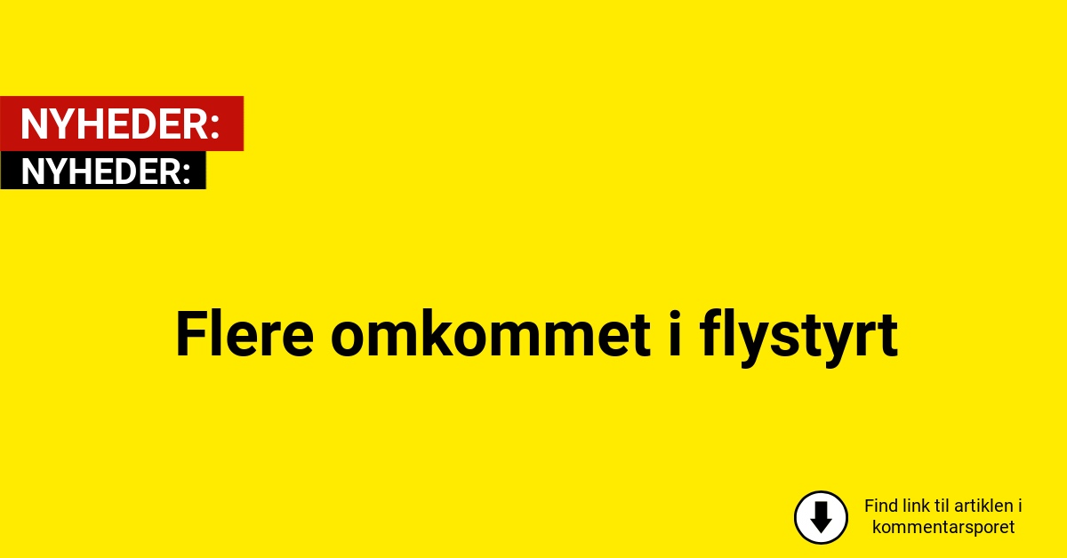 Flere omkommet i flystyrt