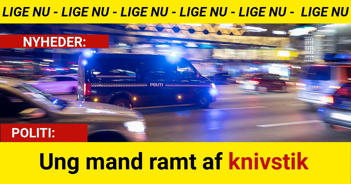 Ung mand ramt af knivstik