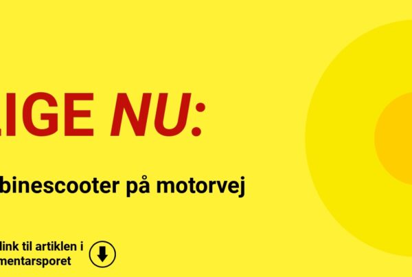 Kabinescooter på motorvej
