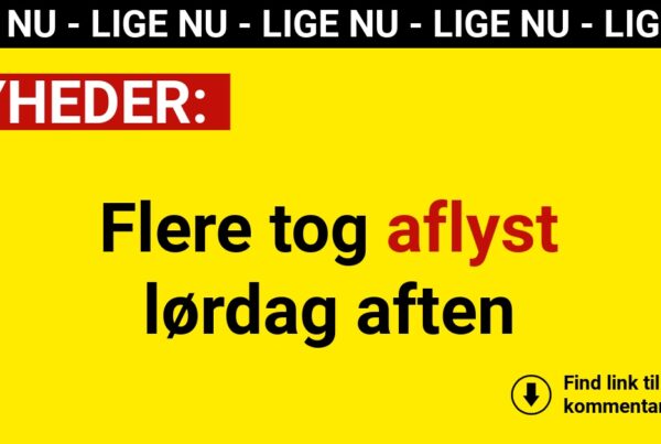 Flere tog aflyst lørdag aften