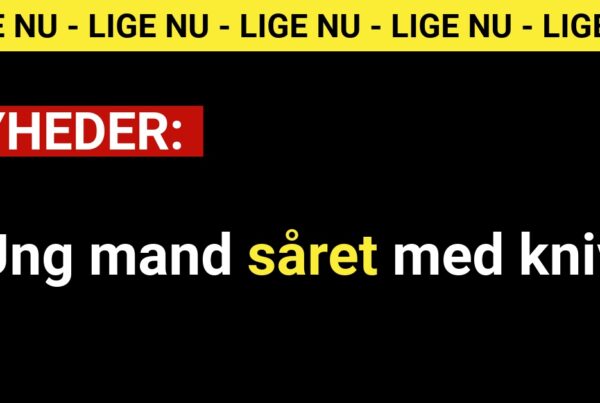 Ung mand såret med kniv