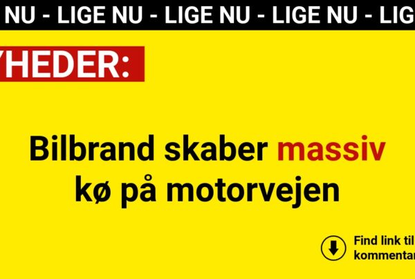 Bilbrand skaber massiv kø på motorvejen
