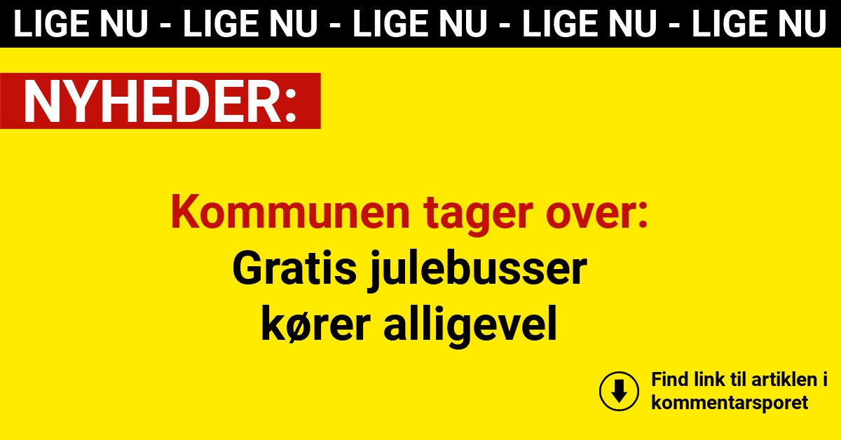 Kommunen tager over: Gratis julebusser kører alligevel