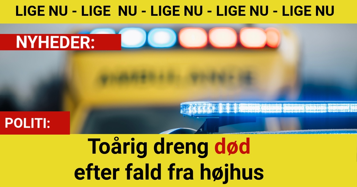 Toårig dreng død efter fald fra højhus
