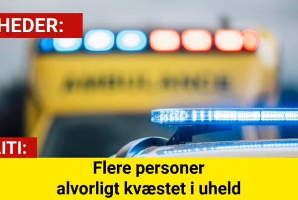Flere personer alvorligt kvæstet i uheld