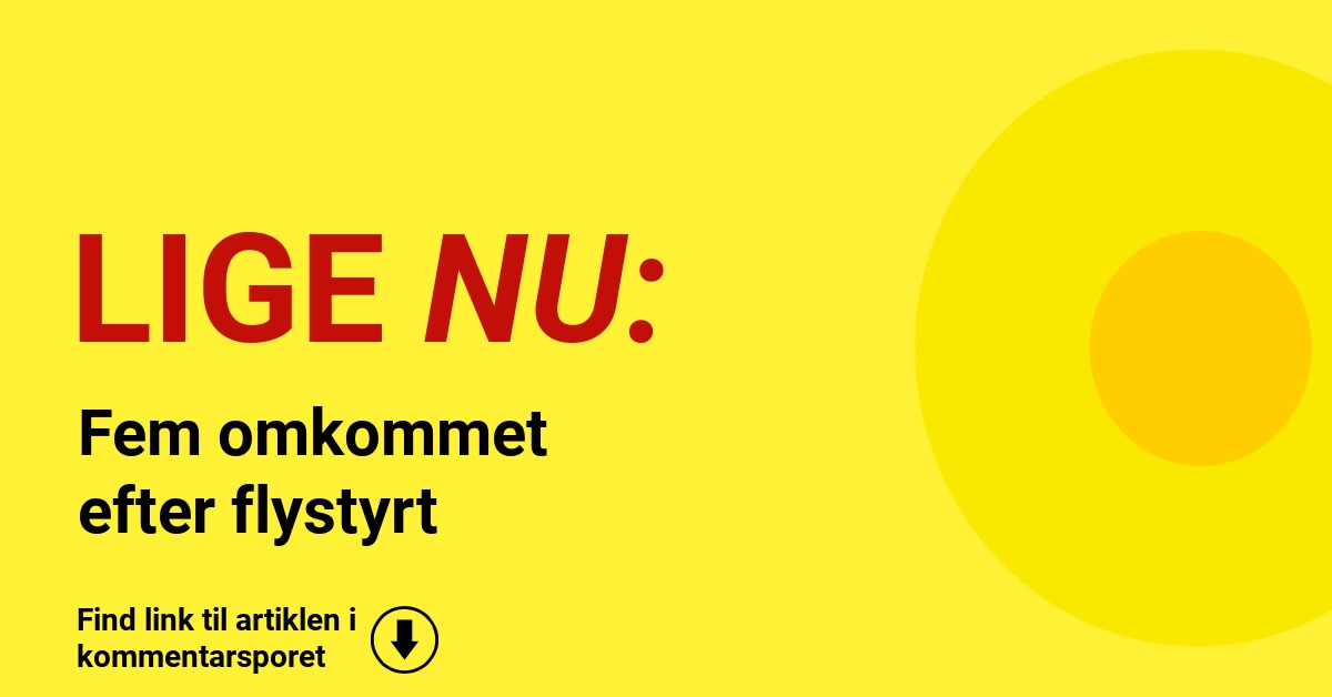 Fem omkommet efter flystyrt