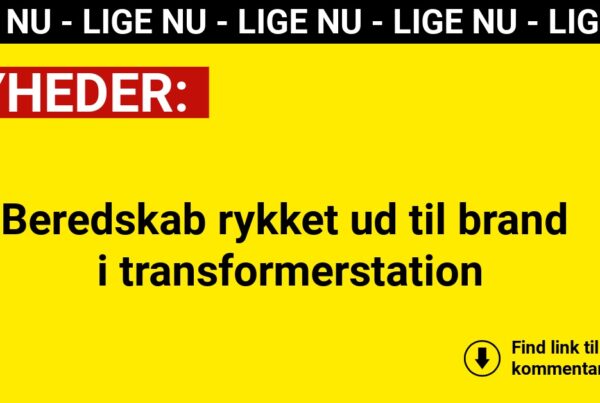 Beredskab rykket ud til brand i transformerstation