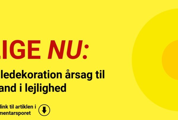 Juledekoration årsag til brand i lejlighed