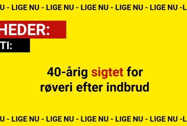 40-årig sigtet for røveri efter indbrud