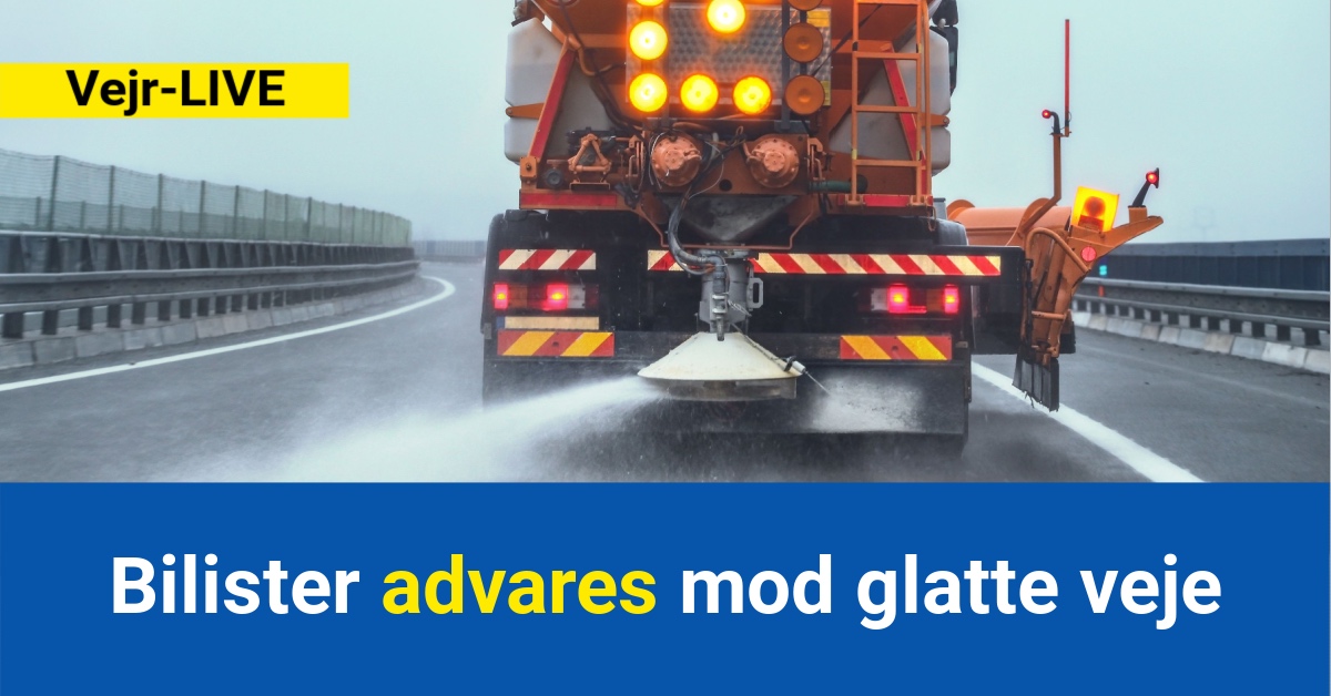 Advarsel: Isglatte veje i flere kommuner