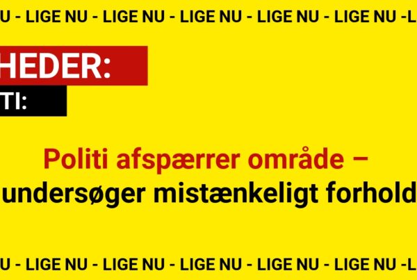 Politi afspærrer område – undersøger mistænkeligt forhold