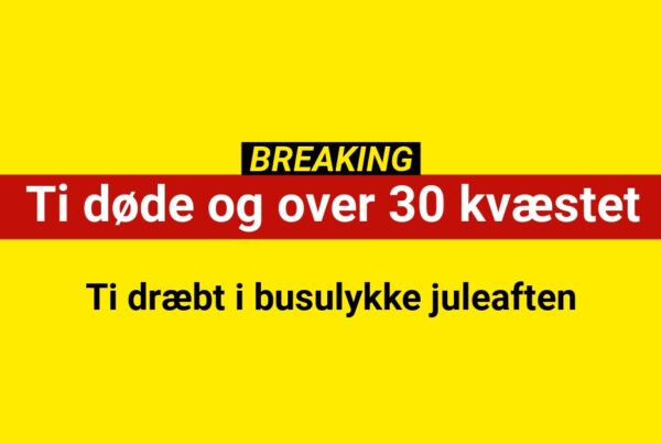 Ti dræbt i busulykke juleaften