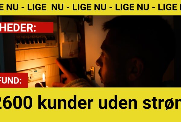 2600 kunder uden strøm