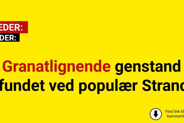 Granatlignende genstand fundet ved populær Strand