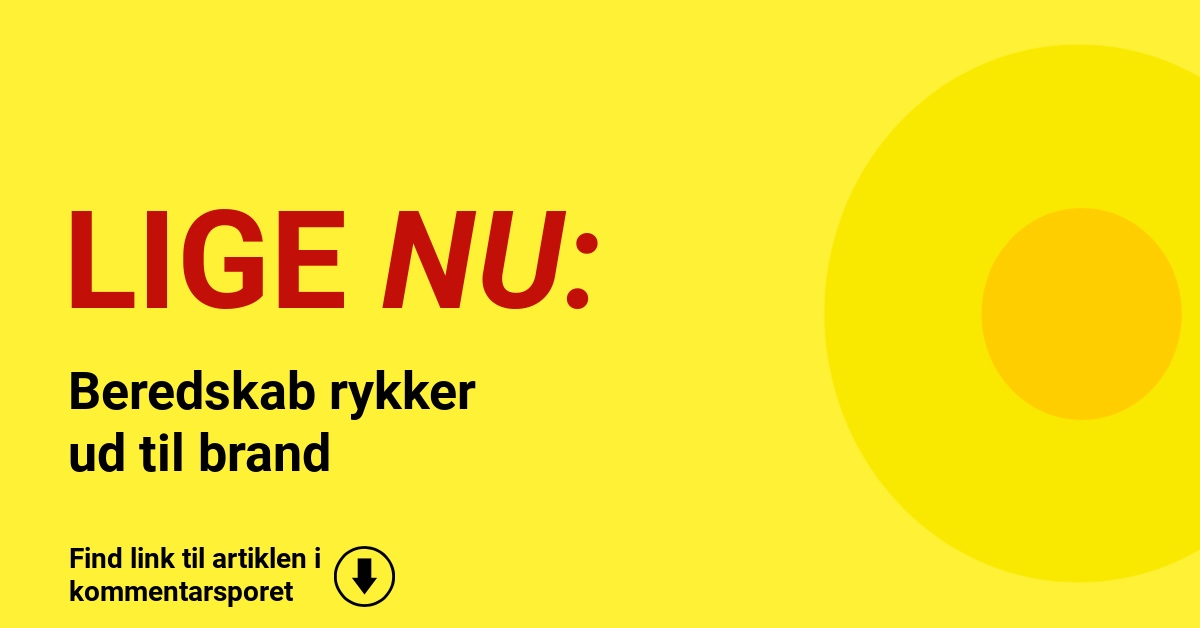 Beredskab rykker ud til brand