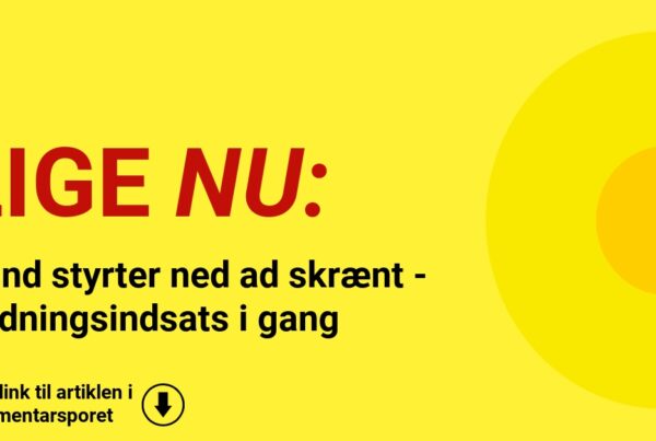 Hund styrter ned ad skrænt - Redningsindsats i gang