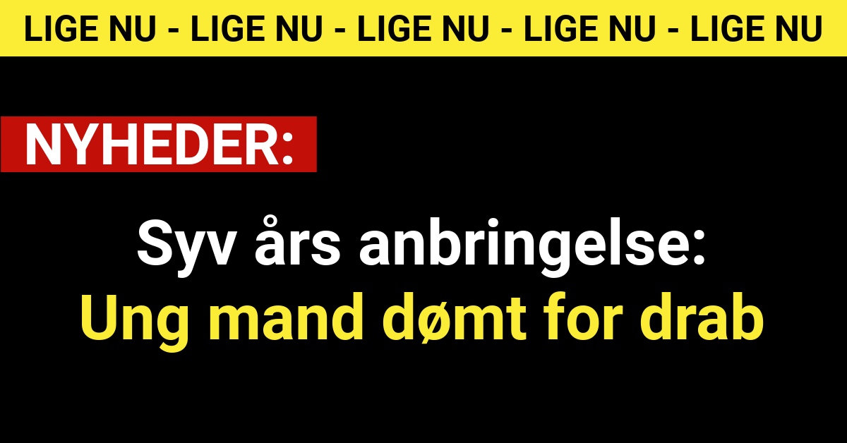 Syv års anbringelse: Ung mand dømt for drab