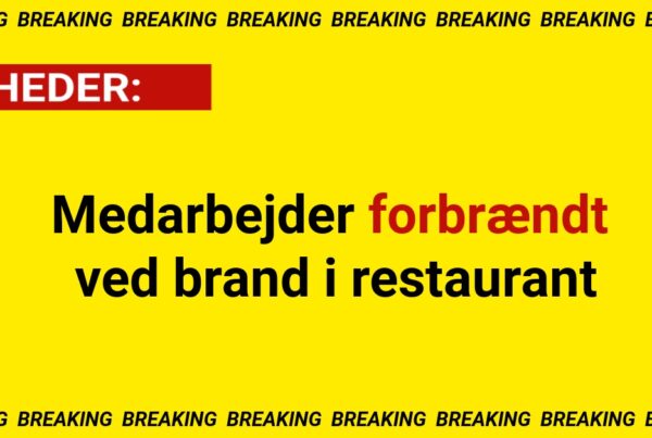 Medarbejder forbrændt ved brand i restaurant