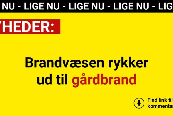 Brandvæsen rykker ud til gårdbrand