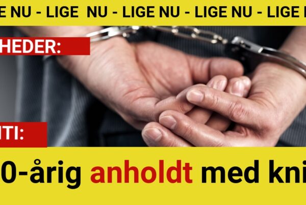 20-årig anholdt med kniv