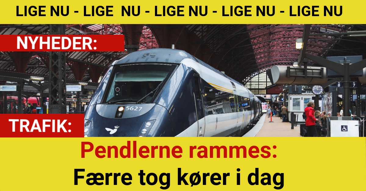 Pendlerne rammes: færre tog kører i dag