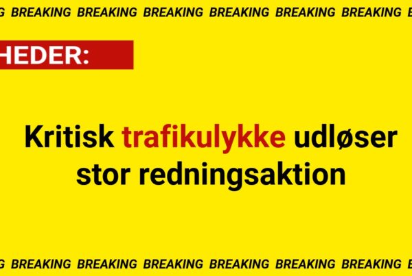 Kritisk trafikulykke udløser stor redningsaktion