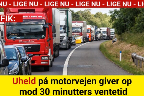 Uheld på motorvejen giver op mod 30 minutters ventetid