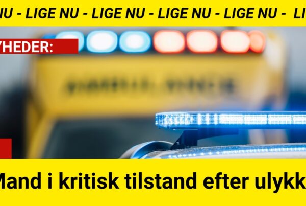 Mand i kritisk tilstand efter ulykke
