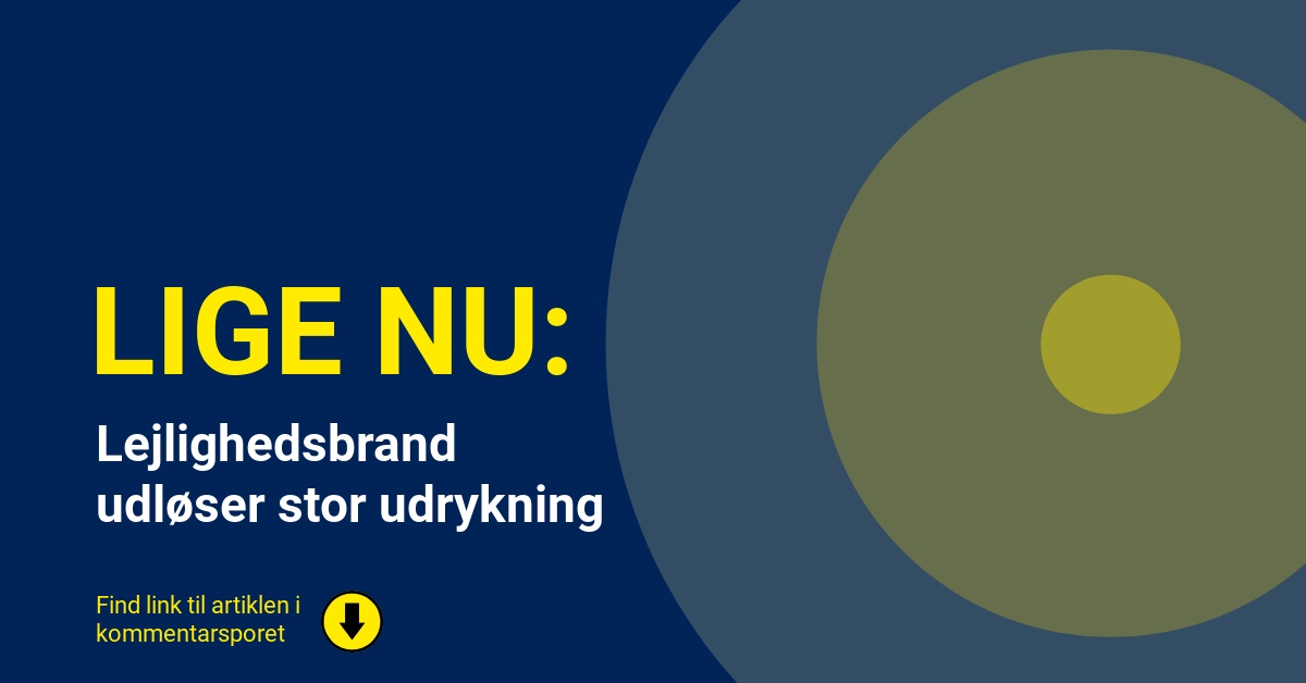 Lejlighedsbrand udløser stor udrykning