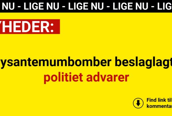 Krysantemumbomber beslaglagt – politiet advarer