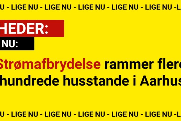 Strømafbrydelse rammer flere hundrede husstande i Aarhus