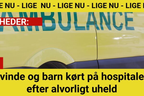 Kvinde og barn kørt på hospitalet efter alvorligt uheld