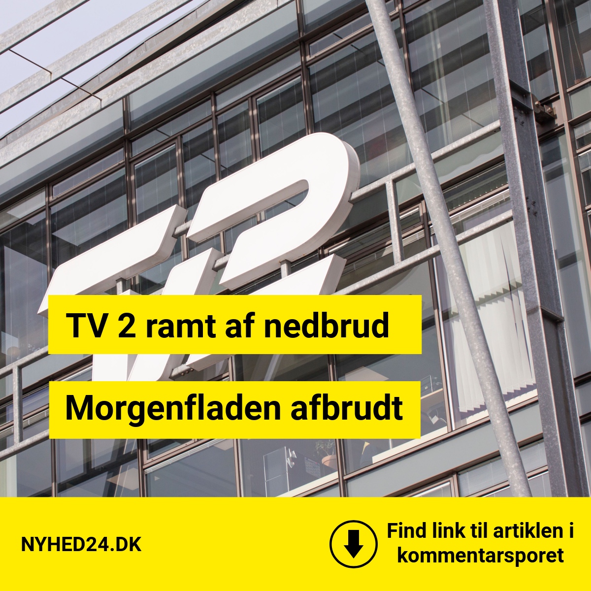 TV 2 i sort: Hovedkanalen midlertidigt ude af drift