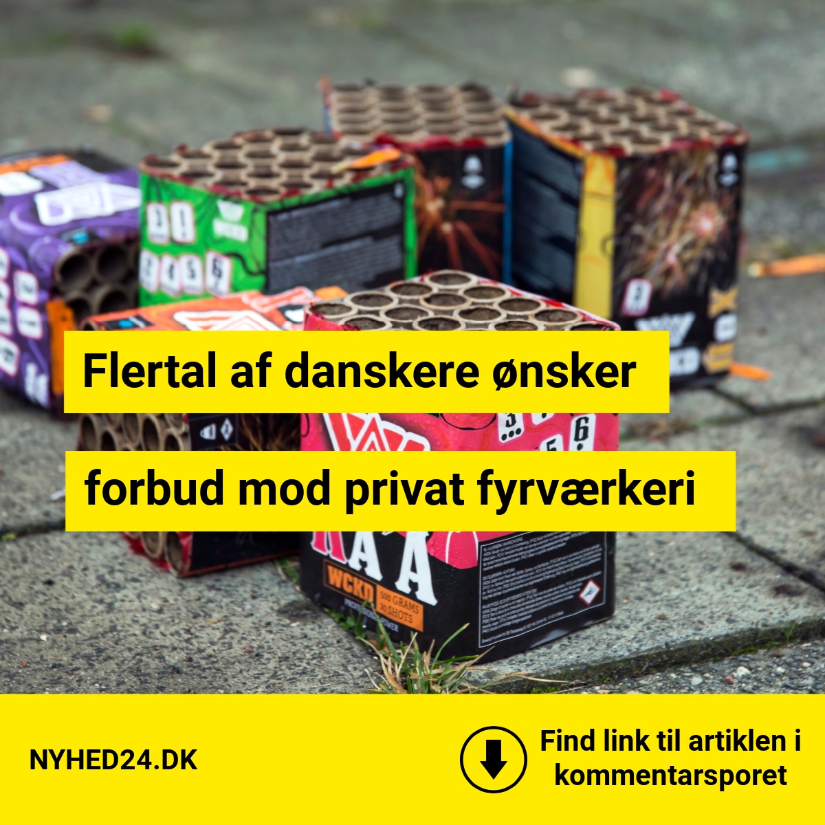 Flertal af danskere ønsker forbud mod privat fyrværkeri