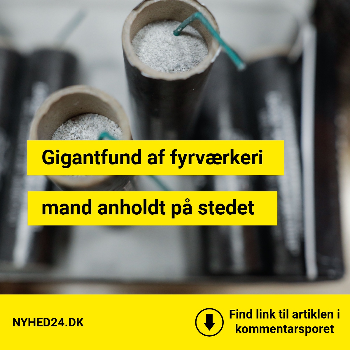 Politi finder stort lager af fyrværkeri på ejendom