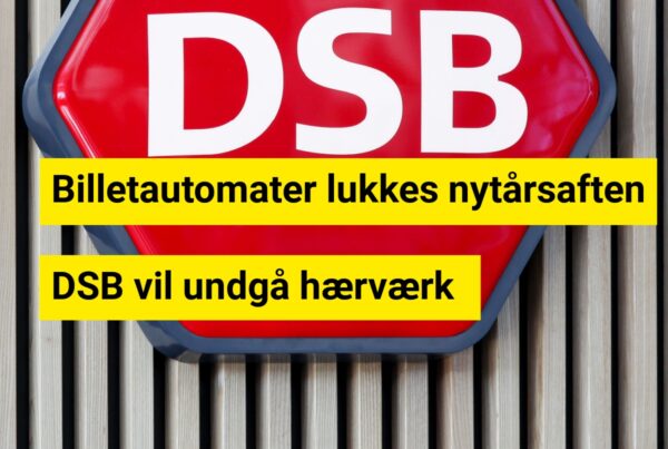 DSB slukker billetautomater nytårsaften – åbner igen 1. januar