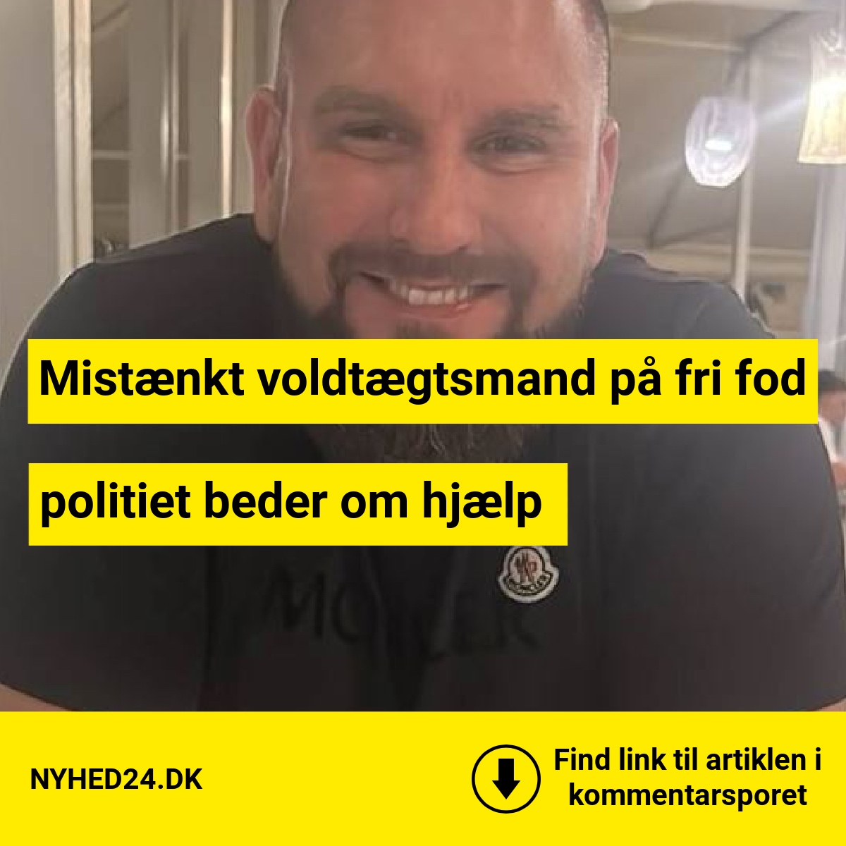 Kender du denne mand? Politiet søger 37-årig i voldtægtssag