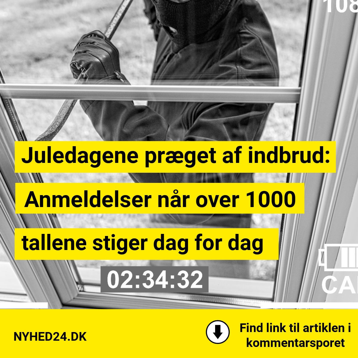 Juledagene præget af indbrud: Tallet passerer 1000