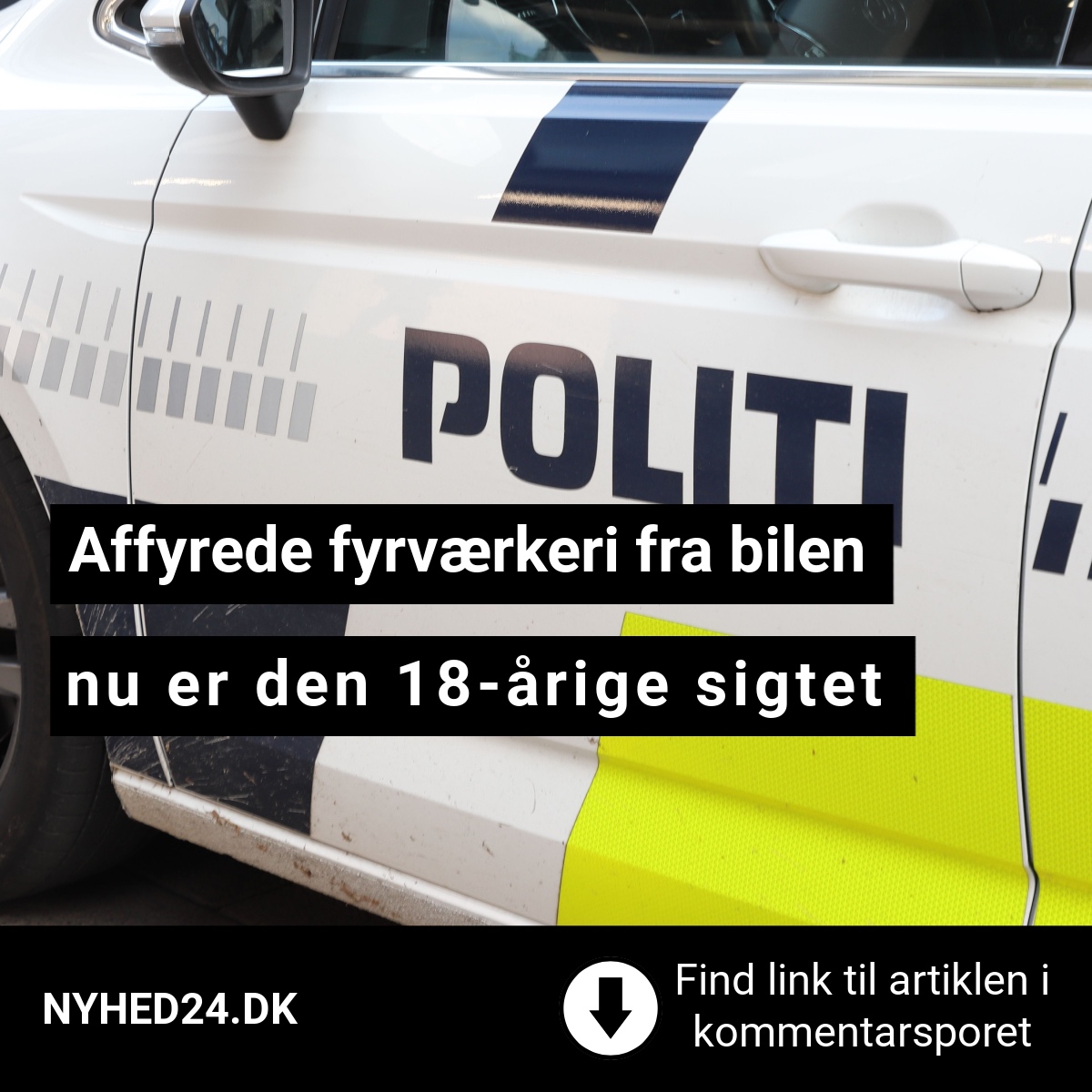 Ung mand taget i at affyre fyrværkeri fra bil – sigtet på stedet