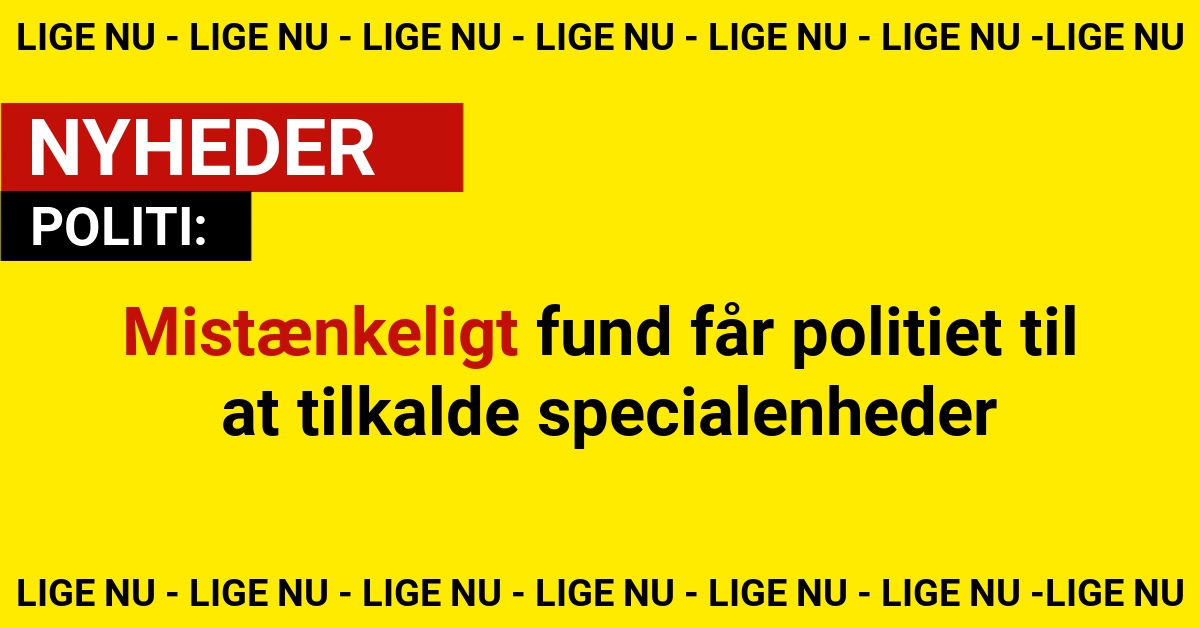 Mistænkeligt fund får politiet til at tilkalde specialenheder