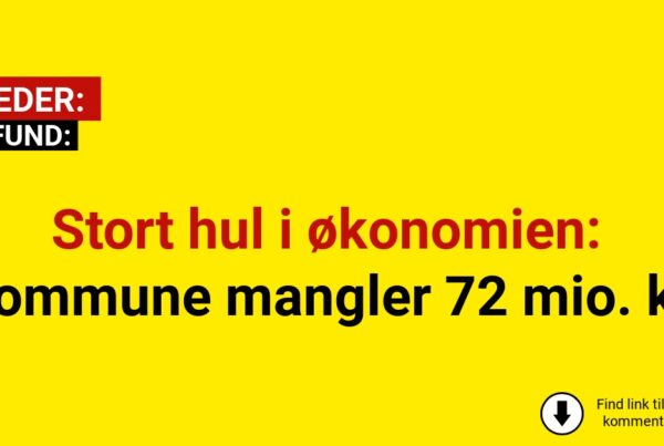 Stort hul i økonomien: Kommune mangler 72 mio. kr.